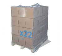 SIMPLETEK - 22x Copertura Cappuccio in Film Termoretraibile Protezione Copri Pallet 115 X 55+55 X 190 cm 200 Micron MY per Pancali 120 X 80 X 190 cm (22 pezzi)