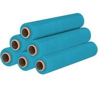 SIMPLETEK - 6 x Rotolo Bobina Film Estensibile Azzurro 50cm 2,2kg 160m 30 Micron Imballaggi Professionali (6 pezzi)