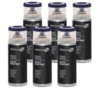 SIMPLETEK - 6X Bomboletta Vernice Spray Acrilico Blu Acciaio RAL 5011 Universale Multimateriale Rapida Asciugatura Interni Esterni 400ml (kit 6 pezzi)