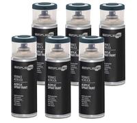 SIMPLETEK - 6X Bomboletta Vernice Spray Acrilico Grigio Antracite RAL 7016 Universale Multimateriale Rapida Asciugatura Interni Esterni 400ml (kit 6 pezzi)