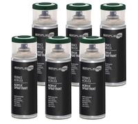 SIMPLETEK - 6X Bomboletta Vernice Spray Acrilico Verde Abete RAL 6009 Universale Multimateriale Rapida Asciugatura Interni Esterni 400ml (kit 6 pezzi)