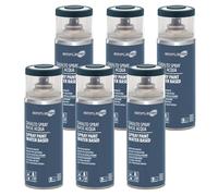 SIMPLETEK - 6X Bomboletta Vernice Spray Grigio Antracite Base Acqua Smalto Multimateriale Legno Plastica Metallo RAL 7016 B4007016 (6 pezzi)