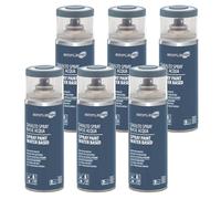 SIMPLETEK - 6X Bomboletta Vernice Spray Grigio Argento Base Acqua Smalto Multimateriale Legno Plastica Metallo RAL 7001 B4007001 (6 pezzi)