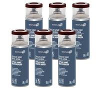 SIMPLETEK - 6X Bomboletta Vernice Spray Marrone Cioccolato Base Acqua Smalto Multimateriale Legno Plastica Metallo RAL 8017 B4008017 (6 pezzi)