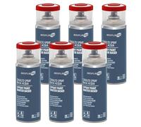 SIMPLETEK - 6X Bomboletta Vernice Spray Rosso Fuoco Base Acqua Smalto Multimateriale Legno Plastica Metallo RAL 3000 B4003000 (6 pezzi)