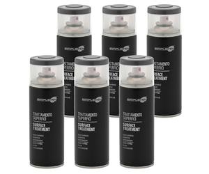 SIMPLETEK - 6X Smalto Antiruggine Per Metalli Spray Grigio Trattamento Superfici Anti Ruggine V400Past1 400ml (6 pezzi)