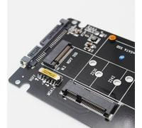 SIMPLETEK - Adattatore SSD 2in1 M.2 NGFF mSATA a SATA 2.5" Slim con Viti | Adattatore 2in1 per SSD M.2 (B-Key) e mSATA a SATA 3.0. Compatibile con formati 2280-2230. Include kit viti montaggio.