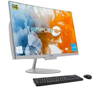 SIMPLETEK AiO All in One 24” Curvo i3 Windows 11 FHD 8GB RAM SSD 240GB Webcam integrata WiFi5 Bluetooth4.2 | Computer Curved Desktop PC