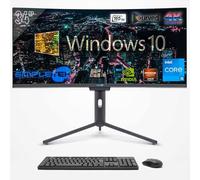 SIMPLETEK - All in One 34" i5 4K Curvo 165Hz | Windows 10 Pro | GTX1660 6GB | 16GB RAM SSD 960GB | Webcam Integrata 2K | Aio Gaming Computer | WiFi6 | BT 5.2