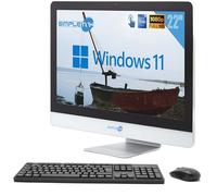SIMPLETEK All in One AiO Touch Screen | 22” Full HD Core i7 2600S 2.8GHz Windows 11 Pro | 16GB RAM SSD 480GB | Webcam Schermo touch Speaker interni + Mouse e tastiera Wireless | Computer Aziendale