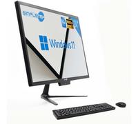 SIMPLETEK - All-In-One i5 24" 4GB 960GB Full HD Windows 11 Pro con kit mouse e tastiera wireless | Wifi + Bluetooth | Webcam integrata