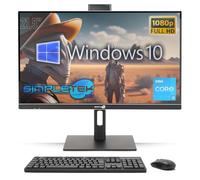SIMPLETEK - All in One PC 21.5" Full HD Core i3 | Windows 10 Pro 8GB RAM e 240GB SSD | Con Kit Mouse e Tastiera Wireless, Webcam integrata, WiFi, HDMI