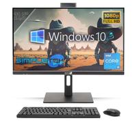 SIMPLETEK - All in One PC 21.5" Full HD Core i5 | Windows 10 Pro 8GB RAM e 240GB SSD | Con Kit Mouse e Tastiera Wireless, Webcam integrata, WiFi, HDMI