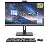 SIMPLETEK - All in One PC 24" 2K 75Hz Core i3 8°Gen | Windows 11 Pro | 8GB RAM - SSD 240GB | Computer Tutto in Uno Attacco VESA Webcam Built-in Stand Regolabile