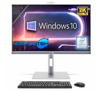 SIMPLETEK - All in One PC 24" 2K 75Hz Core i5 8°Gen | Windows 10 Pro 8GB RAM e SSD 240GB | Computer Tutto in Uno Attacco VESA Webcam Built-in Stand Regolabile