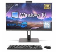 SIMPLETEK - All in One PC 24" 2K 75Hz Core i5 8°Gen | Windows 10 Pro | 8GB RAM - SSD 240GB | Computer Fisso Attacco VESA Webcam Built-in Stand Regolabile