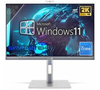SIMPLETEK - All in One PC 24" 2K 75Hz Core i7 4.00GHz | Windows 11 Pro 8GB RAM e SSD 240GB | Computer Tutto in Uno Attacco VESA Webcam Built-in Stand Regolabile