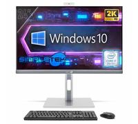 SIMPLETEK - All in One PC 24" 2K 75Hz Core i7 8°Gen 4.00GHz | Windows 10 Pro 8GB RAM e SSD 240GB | Computer Tutto in Uno Attacco VESA Webcam Built-in Stand Regolabile