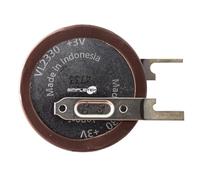 SIMPLETEK - Batteria VL2330 a Bottone Ricaricabile 3V Pila con Connettori da Saldare Contatti Piatti (1 pezzo)