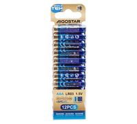 SIMPLETEK - Batterie AAA Mini Stilo Alcaline LR03 1.5V Non Ricaricabili (Blister da 12 Pile)