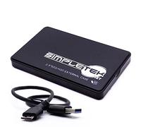 SIMPLETEK - Caddy Enclosure Case Portatile Esterno Adattatore per SSD HDD 2,5" | SATA, USB 3.0, 5Gbps