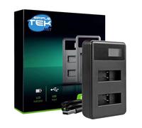 SIMPLETEK - Caricatore Esterno per batterie compatibile con GoPro Hero 5, 6, 7, 8, cavo USB 70cm, Indicatore LCD, 2,5W 4,35V 0,6A