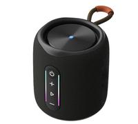SIMPLETEK - Cassa Bluetooth Portatile Impermeabile IPX7 TWS Stereo Nero | Wireless 5.3, impermeabile, microfono integrato per vivavoce, slot MicroSD, AUX, batteria 8 ore, design gommato.