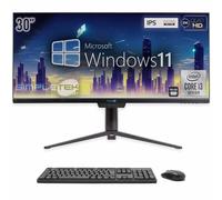 SIMPLETEK - Computer All in One 30" Schermo Ultrawide 2K IPS Core i3 10° Gen Windows 11 | 8GB RAM SSD 240GB | PC Tutto in Uno Con Webcam Integrata AiO Gaming