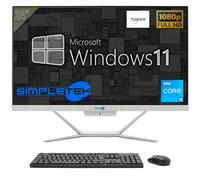 SIMPLETEK - Computer All in One Touch Screen 24" FHD | Core i3 | 16GB RAM | SSD 240GB | Windows 11 Pro | Webcam 2K Integrata | HDMI, WiFi 5 e BT 4.2