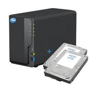 SIMPLETEK - Dispositivo di archiviazione di rete NAS a 2 bay con doppio HDD 4TB+4TB, Ethernet LAN Gigabit, Copia USB, 2GB DDR4