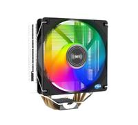 SIMPLETEK - Dissipatore CPU RGB 120 mm | 150W | Compatibile con LGA 775 1700 1200 1366 1150 1151 1155 1156 AM2 AM3 AM4 AM5 AM3+ AM2+ | Nero