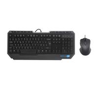 SIMPLETEK - Kit Combo Gaming - Tastiera Retroilluminata e Mouse Ottico ad Alta Precisione - Layout AZERTY BE (Belga) - Connessione USB Cablata - Modello 11684