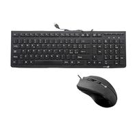 SIMPLETEK - Kit Mouse e Tastiera Cablati | QWERTY Layout Italiano Slim | Tasti Multimediali, Mouse 1600 DPI Regolabile, Ergonomico