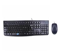 Simpletek - Kit Mouse e Tastiera USB Cablato - Layout con Adesivi Coreano (KR) Pre-applicati - Design Robusto e Silenzioso