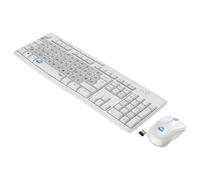 SIMPLETEK - Kit Mouse Tastiera Wireless Silenziosa Con Adesivi QWERTY PT