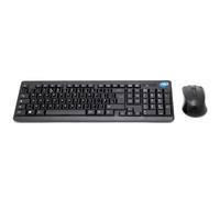 SIMPLETEK - Kit tastiera e mouse wireless layout inglese (UK) QWERTY, con adesivi preapplicati, colore nero, compatibilità universale