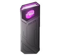 SIMPLETEK - Mini SSD Esterno Portatile 4 TB RGB - NVMe PCIe, USB 3.2 Gen 2x2 (20 Gbps), Connettore USB-C con Cavo Incluso