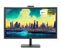 SIMPLETEK - Monitor 1080p da 27" Touch | Webcam, Microfono e Speaker integrati | Schermo Touchscreen Full HD | HDMI VGA Windows/MacOS/Linux