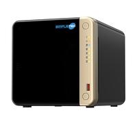 SIMPLETEK - NAS Professionale a 4 Vani 3,5" - Processore Quad-Core - 8GB RAM (Max 16GB) - 2 Slot M.2 NVMe - Slot PCIe Integrato - Doppia Rete 2.5GbE - HDMI