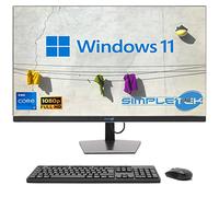 SIMPLETEK - PC All in One 24" FHD Core i7 Fino a 3.60GHz Windows 11 | 8GB RAM SSD 120GB | Webcam Integrata HDMI - Mouse e Tastiera inclusi