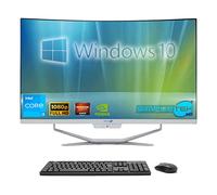 SIMPLETEK - PC All in One 27" Curvo Windows 10 | Processore Core i3 12°Gen | 8GB RAM DDR4 SSD 240GB