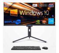 SIMPLETEK - PC ALL in ONE 34" 4K Wide 165Hz Core i3 | Windows 10 | GPU Dedicata GTX1650 da 4GB | 16GB RAM SSD 480GB | Webcam Integrata 5MP | Gaming Computer | WiFi6
