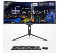 SIMPLETEK - PC ALL in ONE 34" 4K Wide 165Hz Core i9 12° Gen Windows 11 | 8GB RAM SSD 240GB | Webcam integrata 5MP Gaming Computer WiFi6