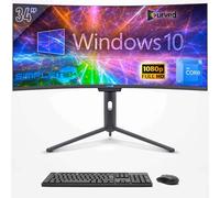 SIMPLETEK - PC All in one 34" Curvo FHD | i5 12° Gen | Windows 10 Pro | 16GB RAM | 480GB SSD | Webcam Integrata 5MP | WiFi6 e BT 5.2