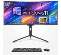 SIMPLETEK - PC All in one 34" Curvo FHD | i5 12° Gen | Windows 11 Pro | 4GB RAM | 120GB SSD | Webcam Integrata 5MP | WiFi6 e BT 5.2