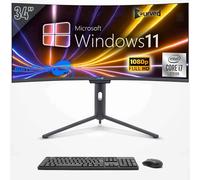 SIMPLETEK - PC All in one 34" Curvo FHD | i7 12° Gen | Windows 11 Pro | 4GB RAM | 240GB SSD | Webcam Integrata 5MP | WiFi6 e BT 5.2