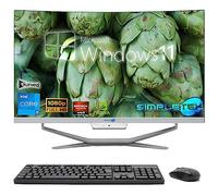 SIMPLETEK - PC All in One con Schermo Curvo 24" Core i5 | Scheda Video Nvidia GTX 1650 da 4GB | Windows 11 | 16GB RAM SSD 2TB | Ideale per Editing Video, Gaming, Lavoro