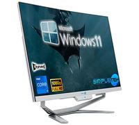 SIMPLETEK - PC All in One con Schermo Curvo 24" FHD Core i7 Fino 3.60 GHz Windows 11 Pro Webcam integrata con Mouse e Tastiera Wireless | 16GB RAM SSD 4TB