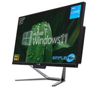 SIMPLETEK - PC All in One Core i3 Windows 11 Pro 24" FHD | 16GB RAM SSD 2 TB | Webcam integrata WiFi5 | Computer Desktop Fisso Aio Ufficio Casa Scuola