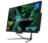 SIMPLETEK - PC All in One Core i7 Windows 11 Pro 24" FHD | 16GB RAM SSD 480GB | Webcam integrata WiFi5 | Computer Desktop Fisso Aio Ufficio Casa Scuola